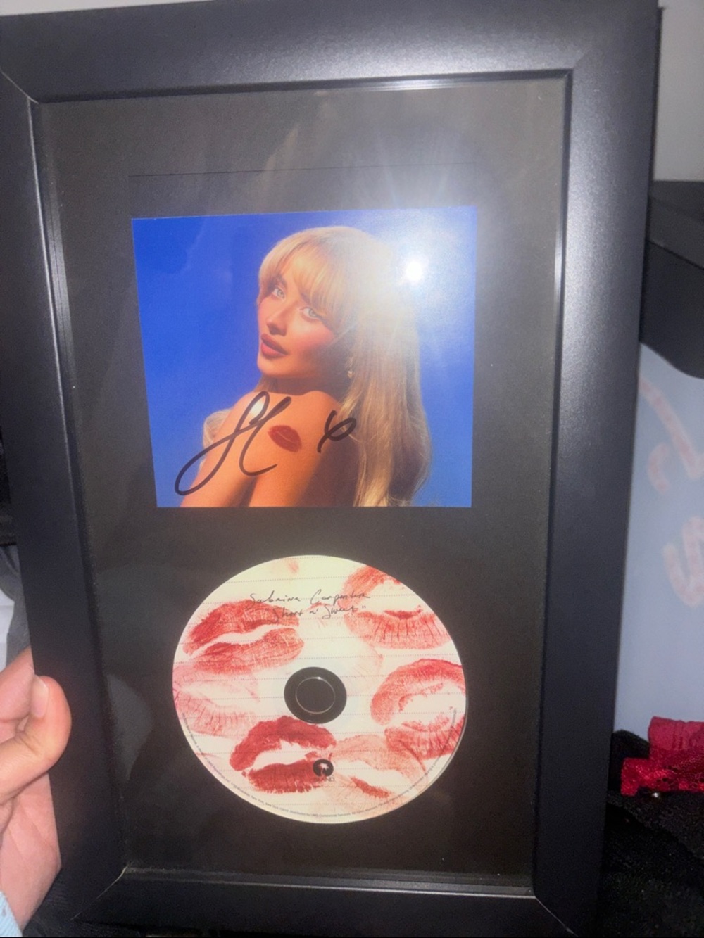 SIGNED Short n’ Sweet Sabrina Carpenter CD - Framed 7x12